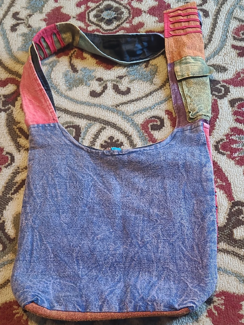 Patchwork Embroidered Hobo Boho Bohemian Crossbody Bag Purse Colorful Artsy